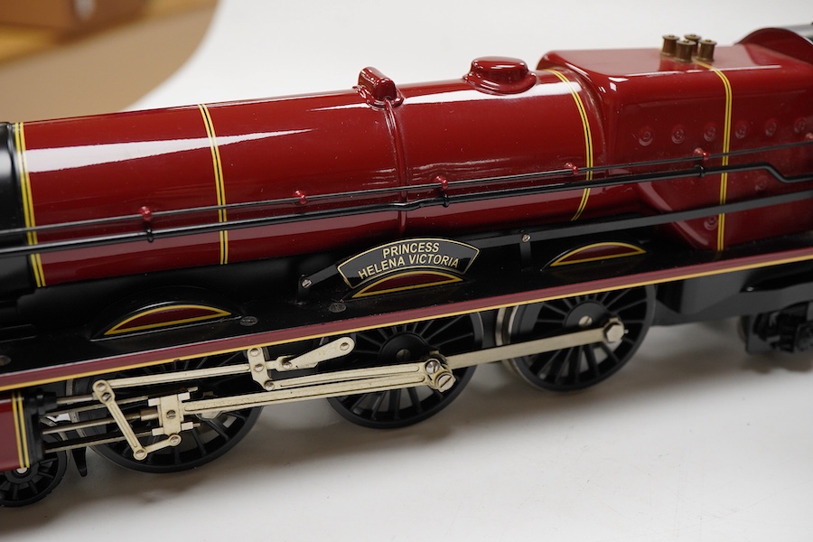 A boxed Bassett-Lowke by Corgi 0 gauge tinplate BR Princess Royal class 4-6-2 tender locomotive, Princess Helena Victoria 46208, a special limited release, with option for two or three rail running, with instruction leaf